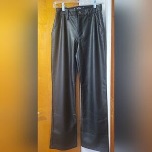 Hollister Black Faux Leather Pants